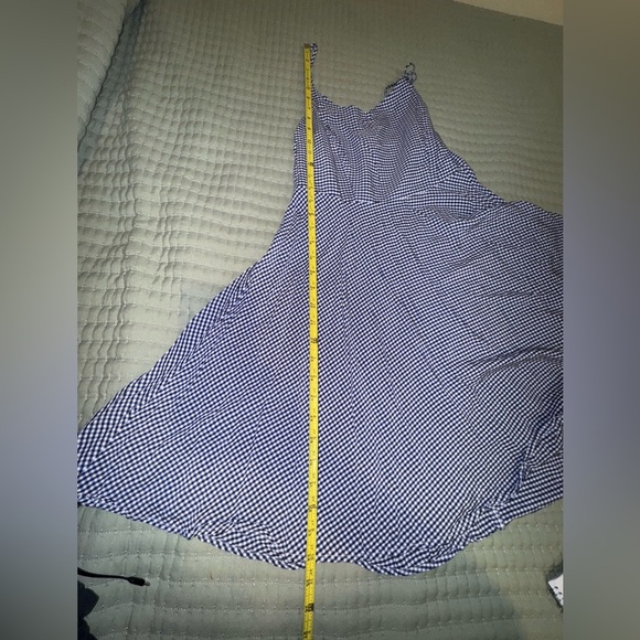 Old Navy Blue Gingham cami Women's swing Dress. Size Medium. EUC - Picture 5 of 12